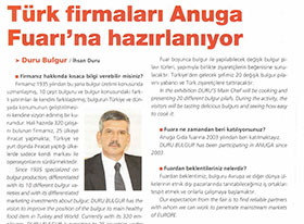 Türk Firmaları Anuga 2011 fuarına hazırlanıyor