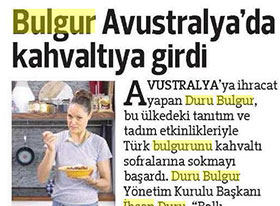 Bulgur Avustralya'da kahvaltılara girdi.