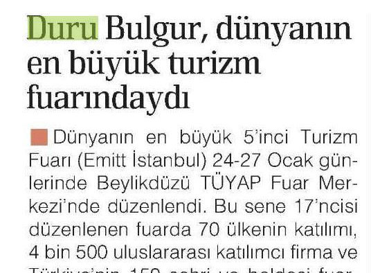 Duru Bulgur, Dünyanın En Büyük Turizm Fuarındaydı...