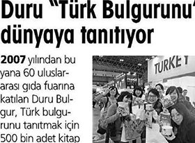Duru Bulgur Türk Bulgurunu Dünya'ya Tanıtıyor
